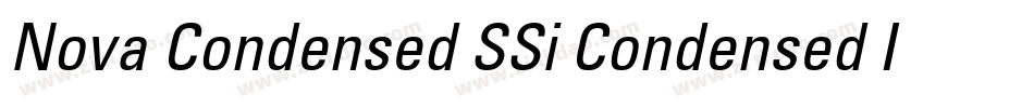 Nova Condensed SSi Condensed Italic字体转换